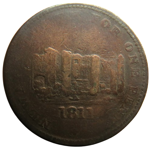 1811 Newark One Penny Token T. Stansall, Charles Moor...