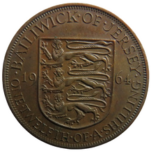 Load image into Gallery viewer, 1964 Jersey 1/12th of a Shilling Coin
