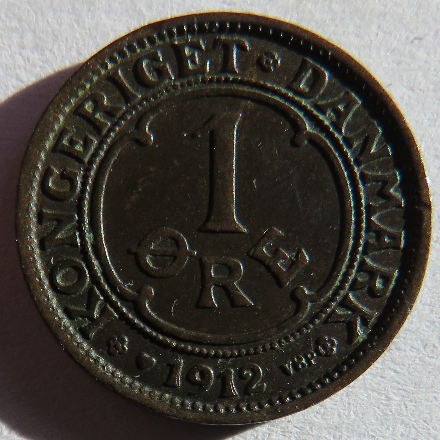 1912 Denmark One Ore Coin