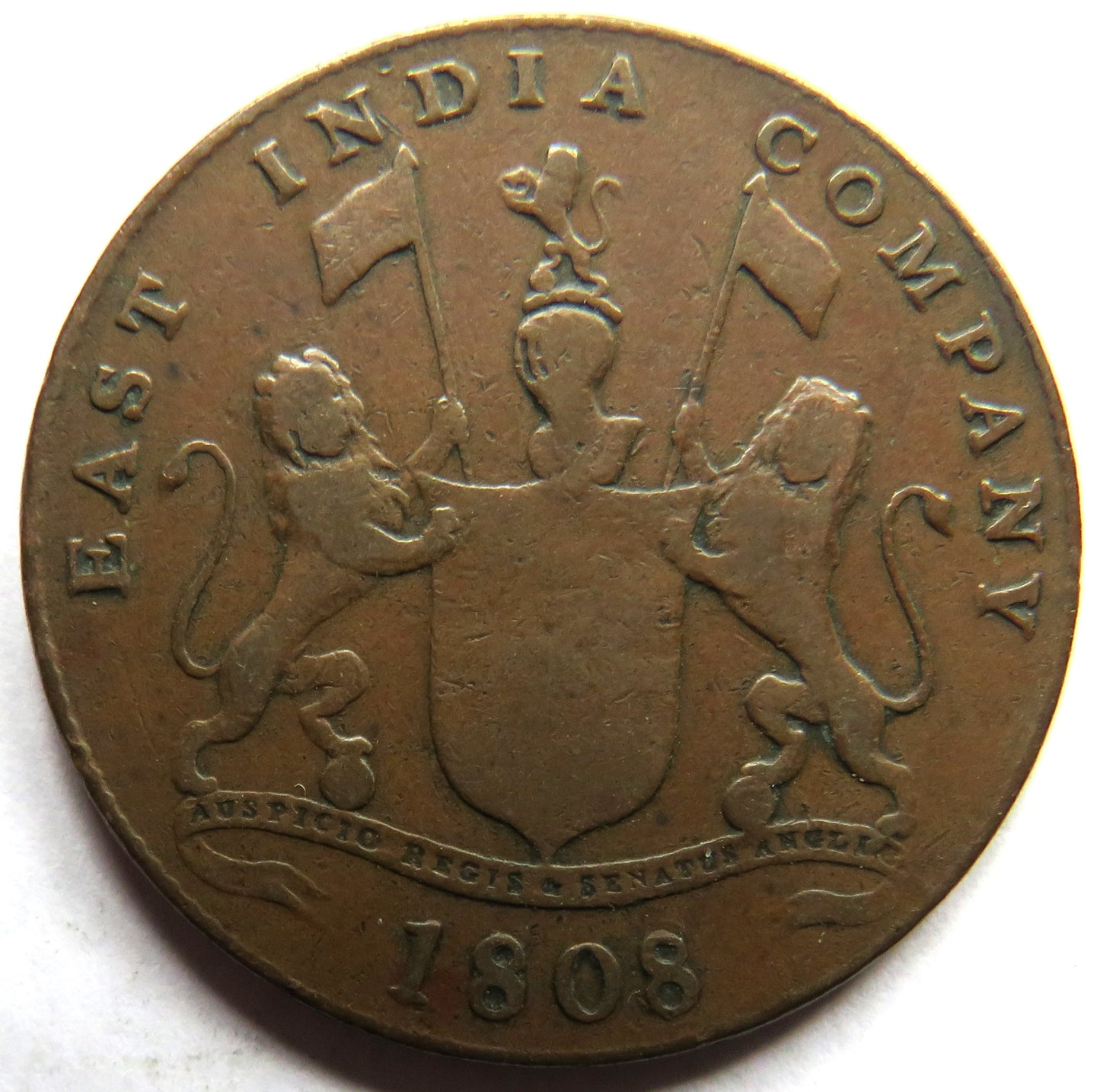 1808 East India Company 20 Cash Coin