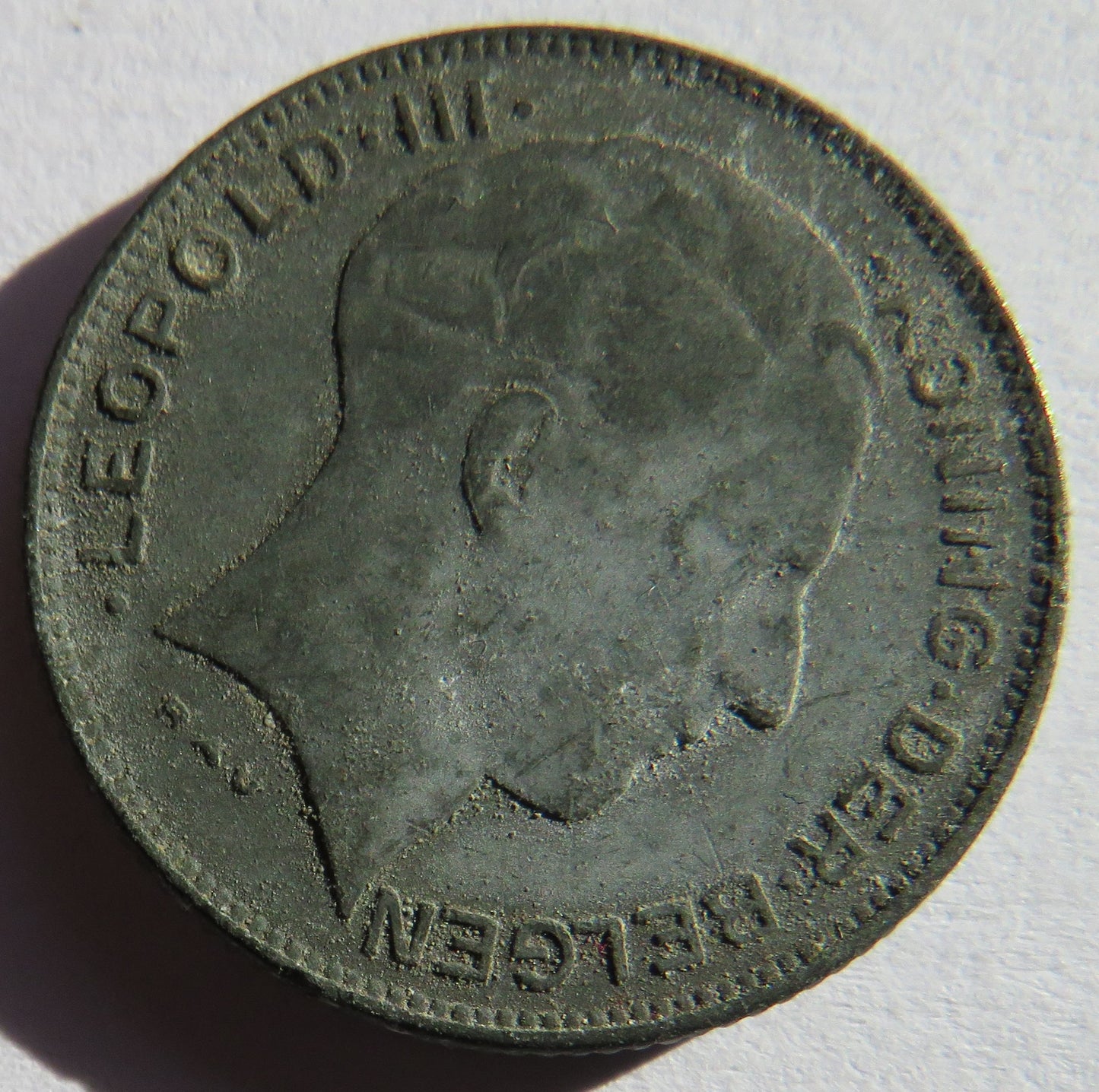 1941 Belgium 5 Francs Coin