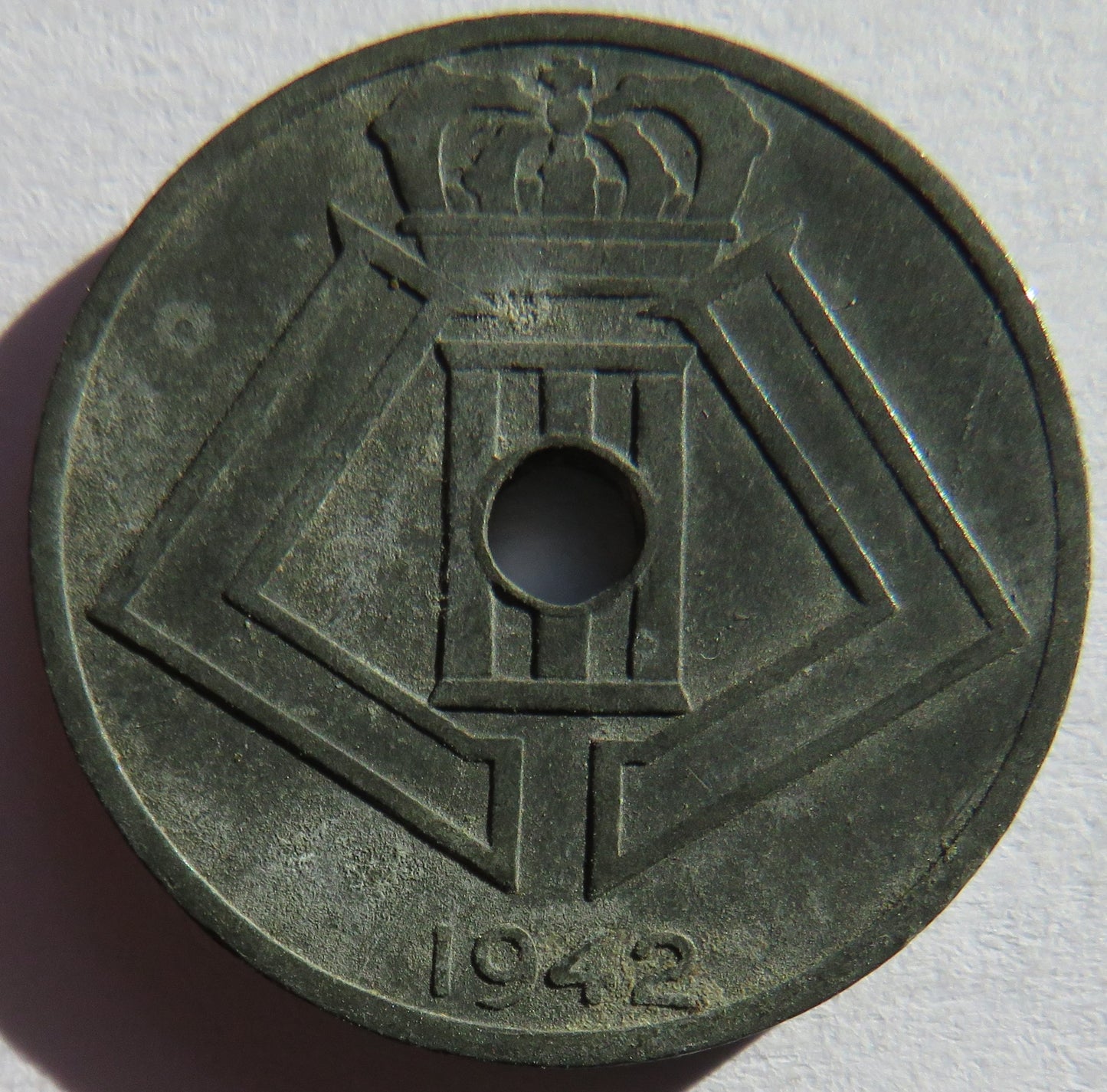 1942 Belgium 25 Centimes Coin