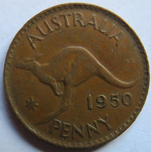 Load image into Gallery viewer, 1950 King George VI Australia One Penny Coin
