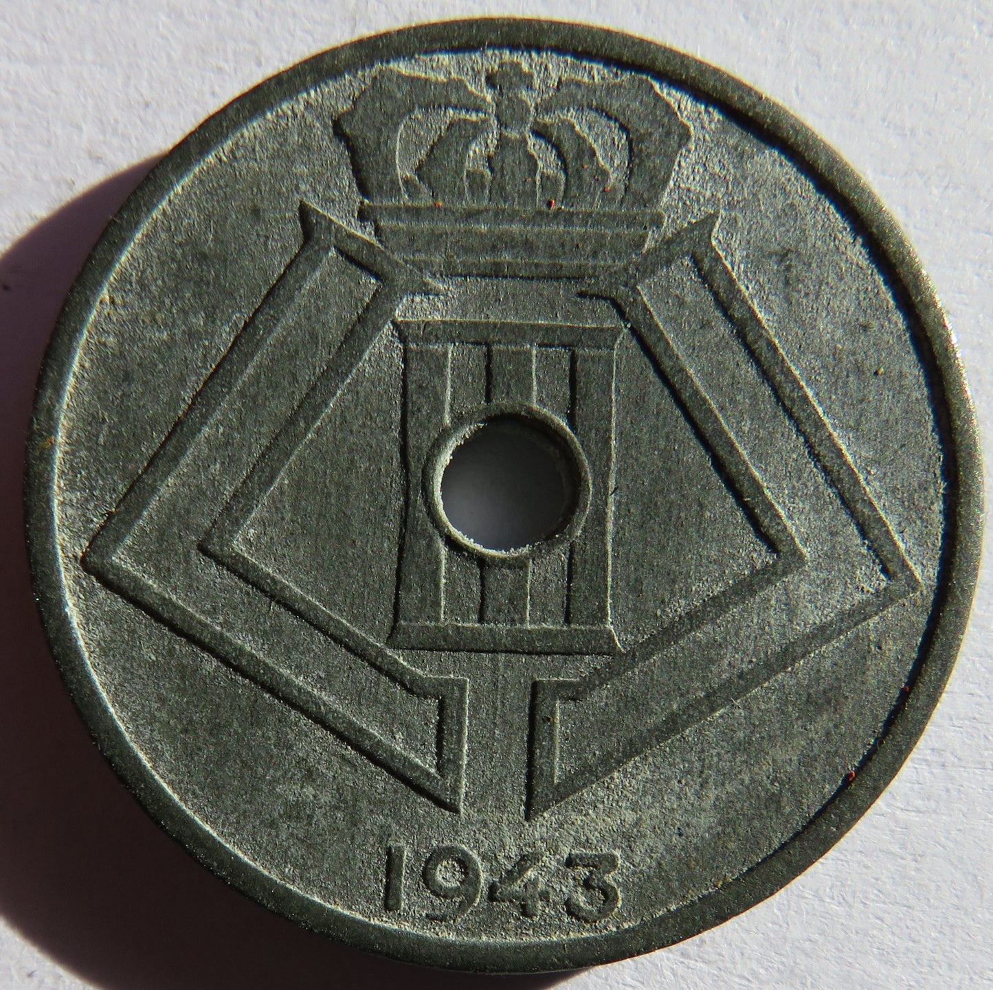 1943 Belgium 25 Centimes Coin