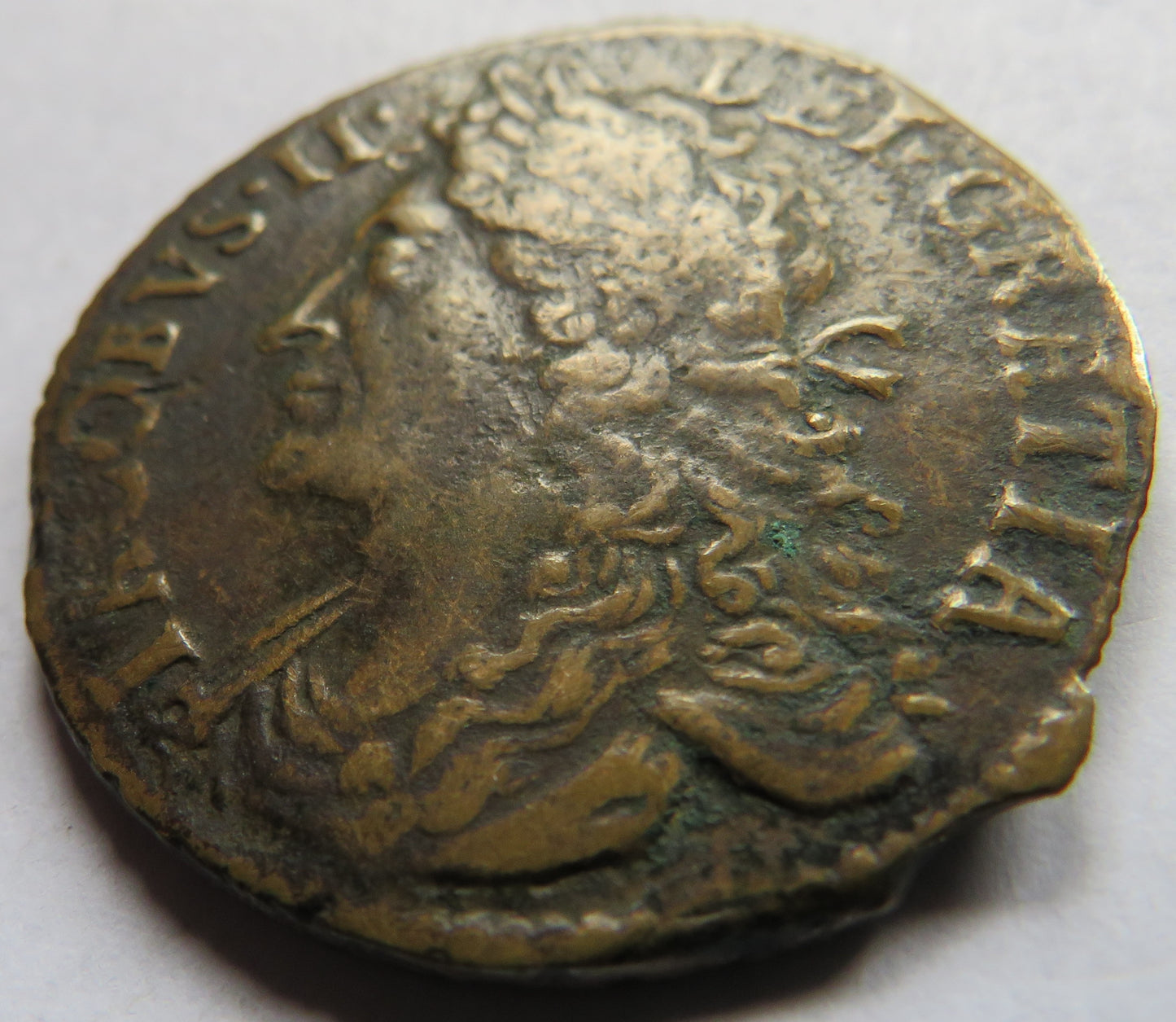 1690 King James II Ireland Gunmoney Halfcrown Coin