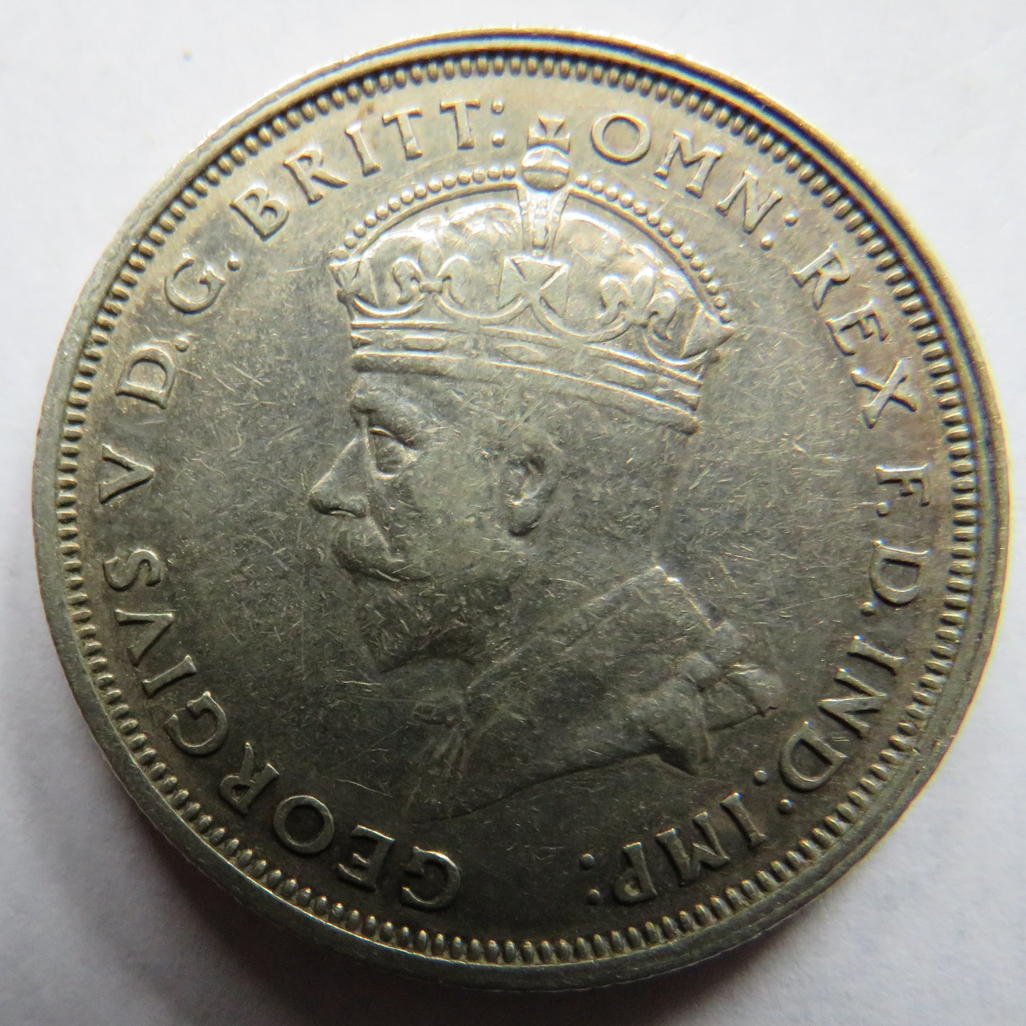 1927 King George V Australia Silver Florin Coin - Parliament House