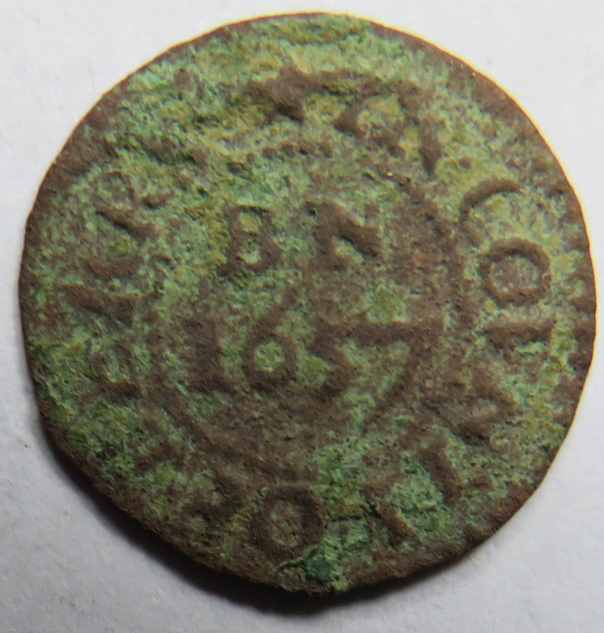1657 Berkshire, Newbury Farthing Token image 2