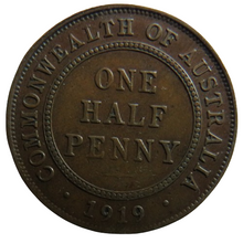 Load image into Gallery viewer, 1919 King George V Australia Halfpenny Coin
