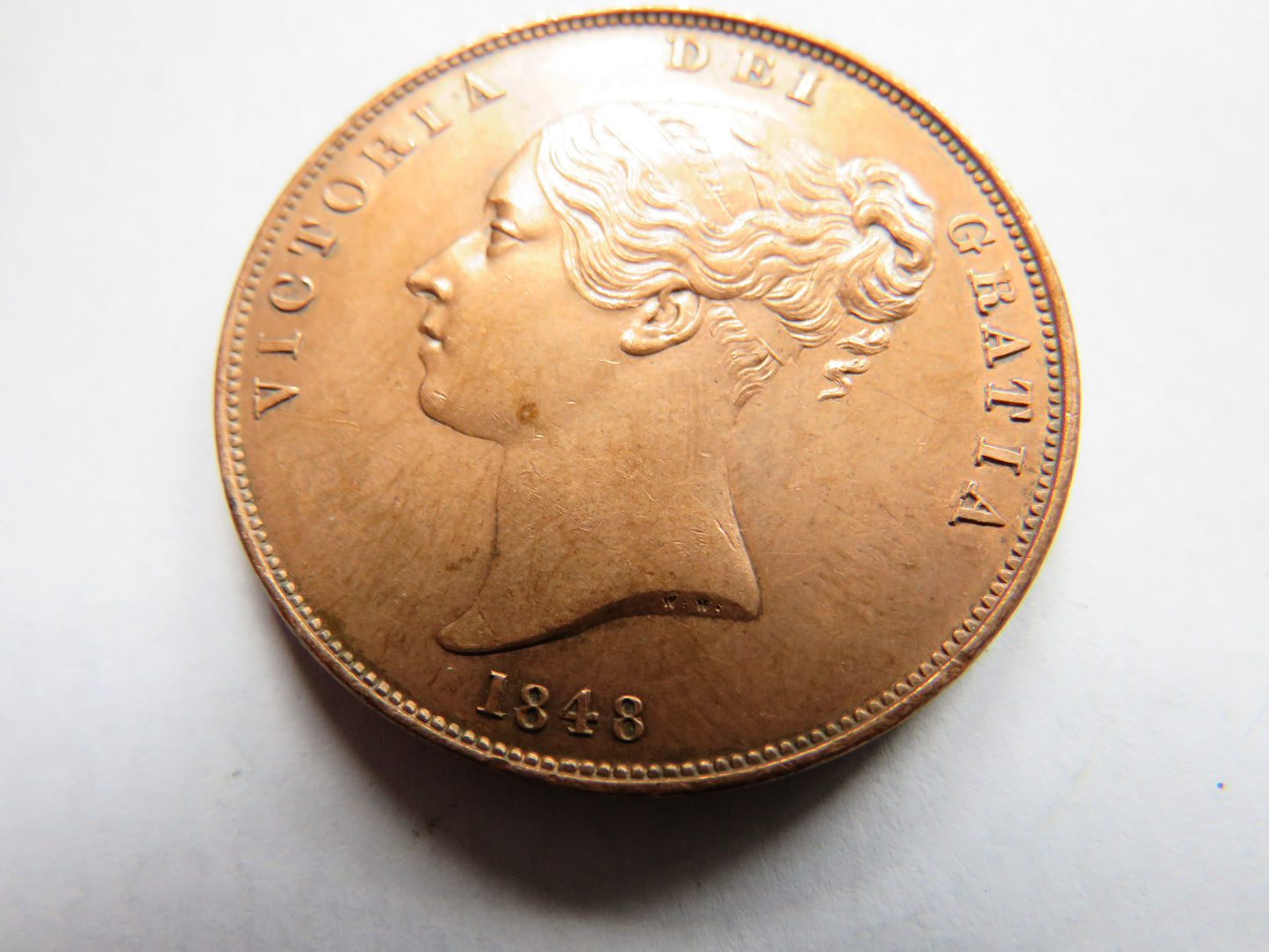 1848 Queen Victoria Young Head One Penny Coin In Higher Grade - Great Britain