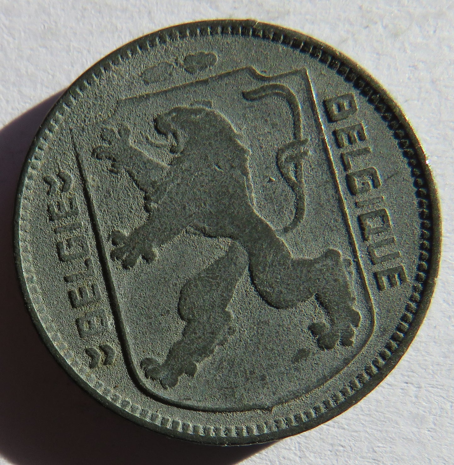 1942 Belgium One Franc Coin