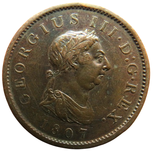 1807 King George III One Penny Coin In Better Grade - Great Britain