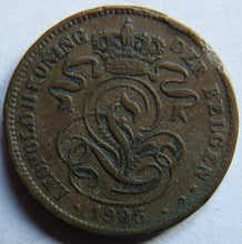 Load image into Gallery viewer, 1905 Belgium 2 Centimes Coin
