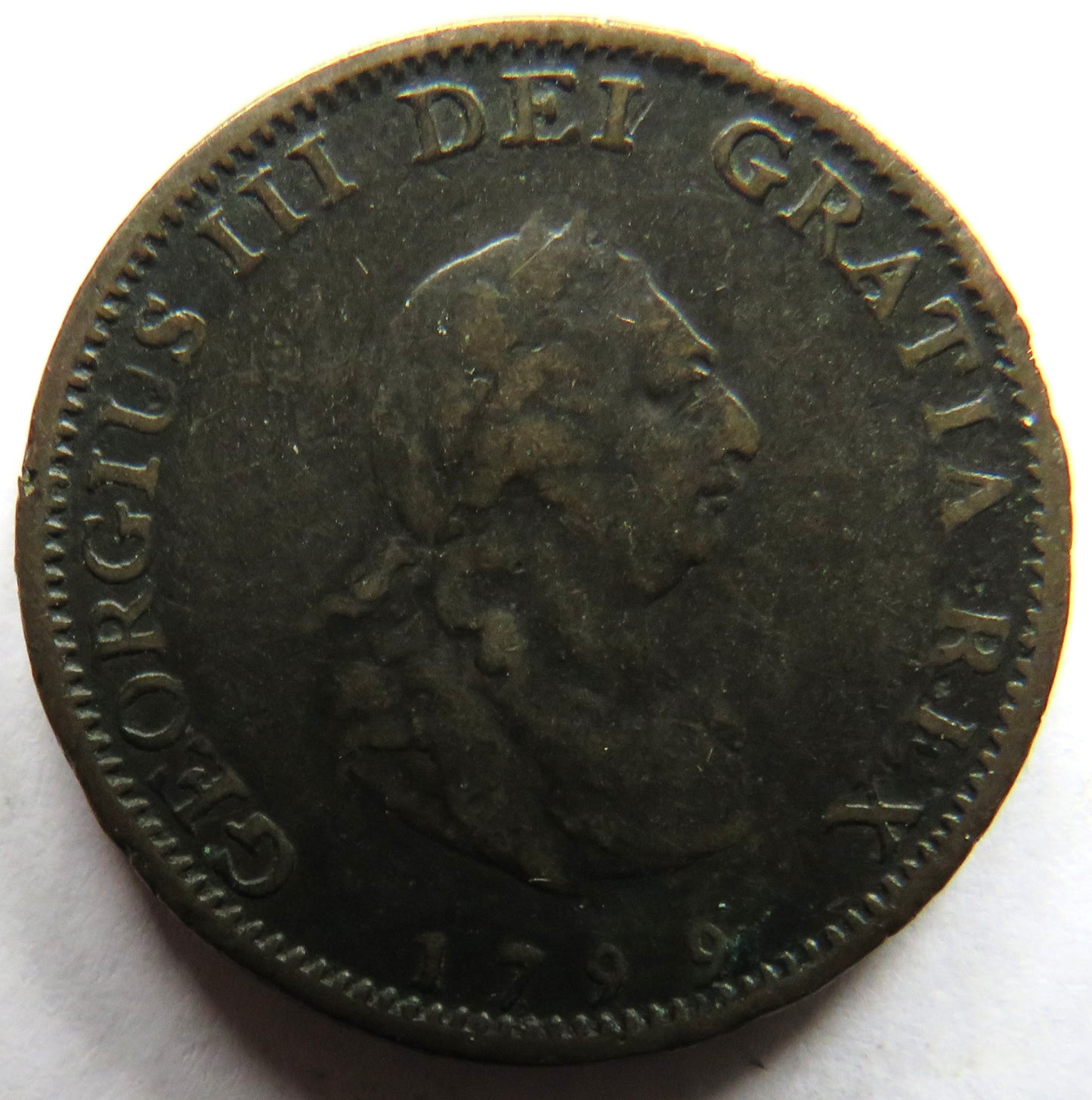 1799 King George III Farthing Coin - Great Britain