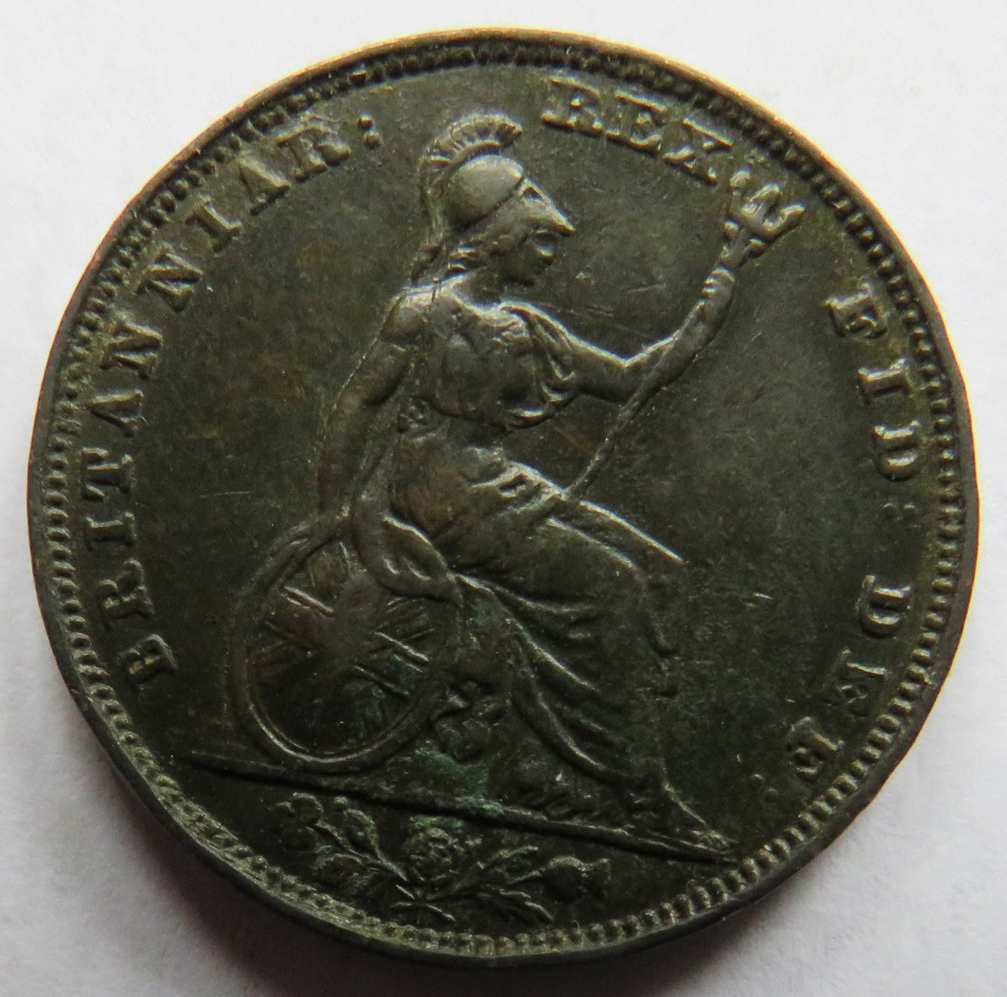 1834 King William IV Farthing Coin - Great Britain