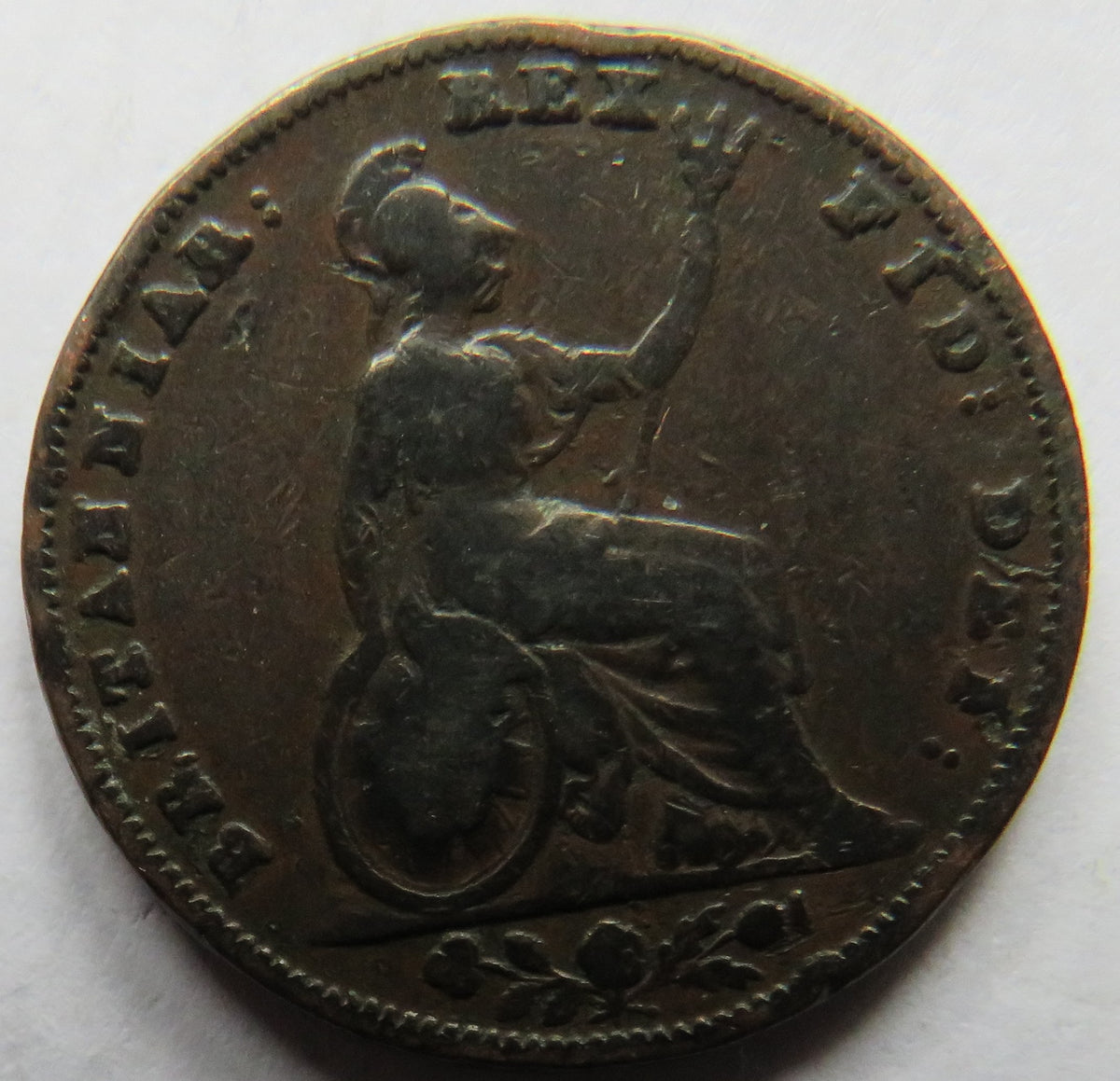 1836 King William IV Farthing Coin - Great Britain image 3