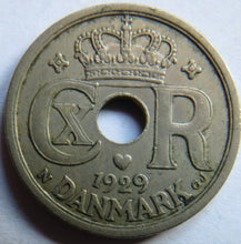 Load image into Gallery viewer, 1929 Denmark 25 Ore Coin
