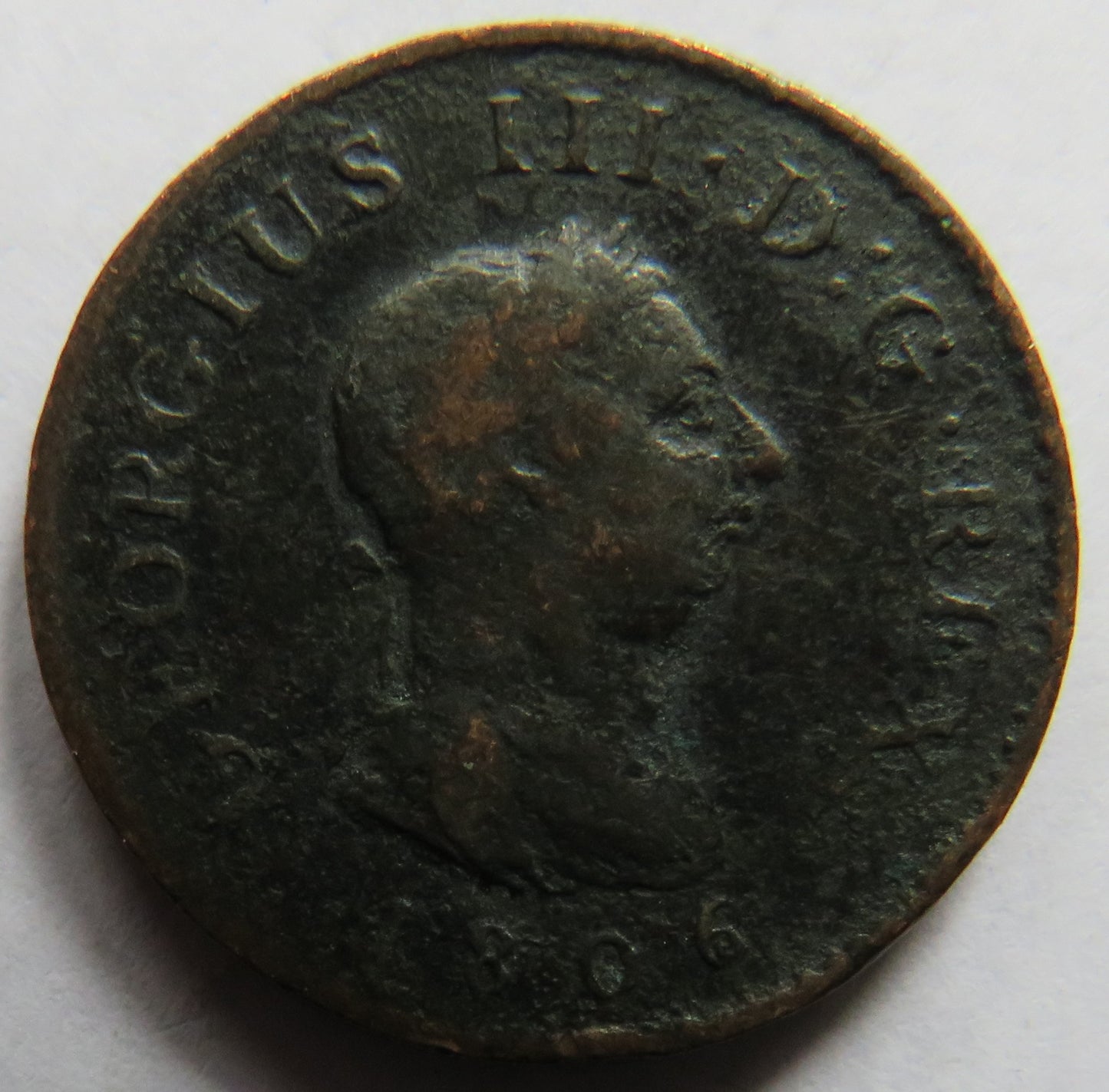 1806 King George III Farthing Coin - Great Britain