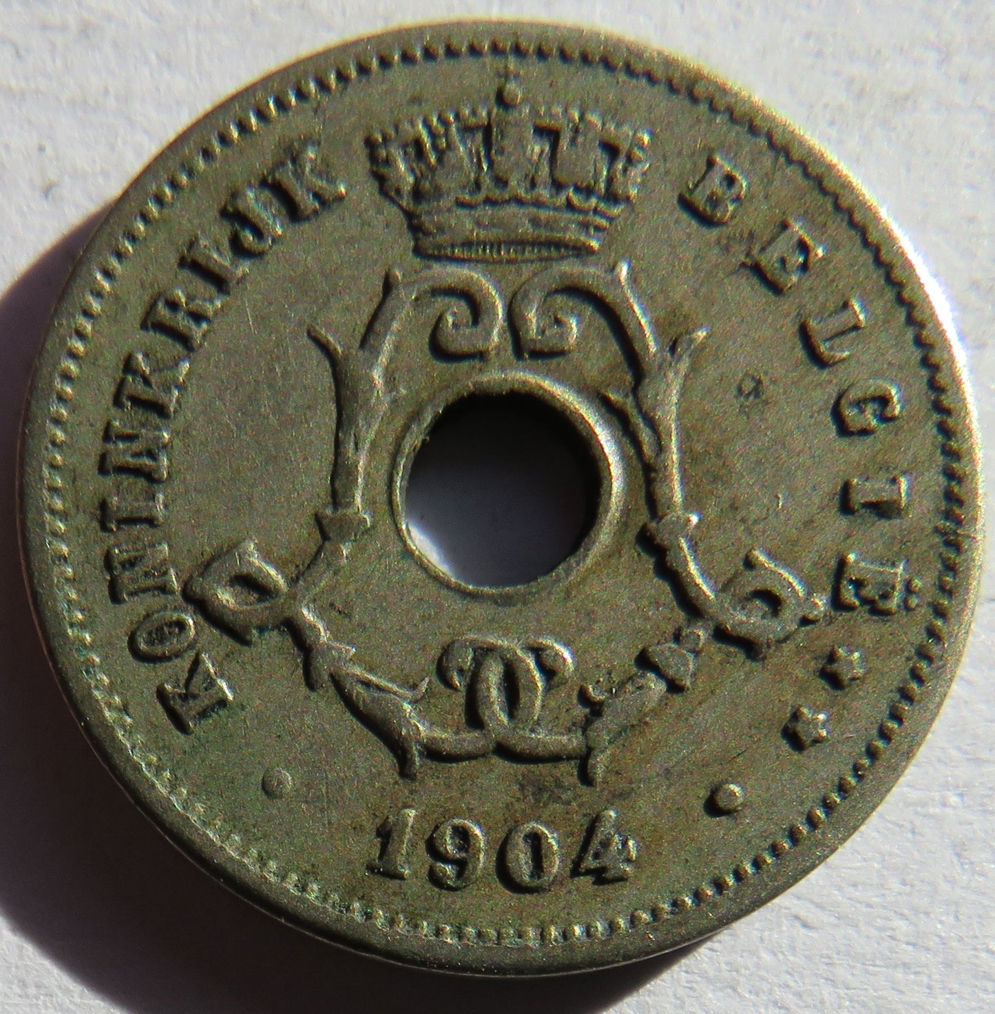 1904 Belgium 5 Centimes Coin