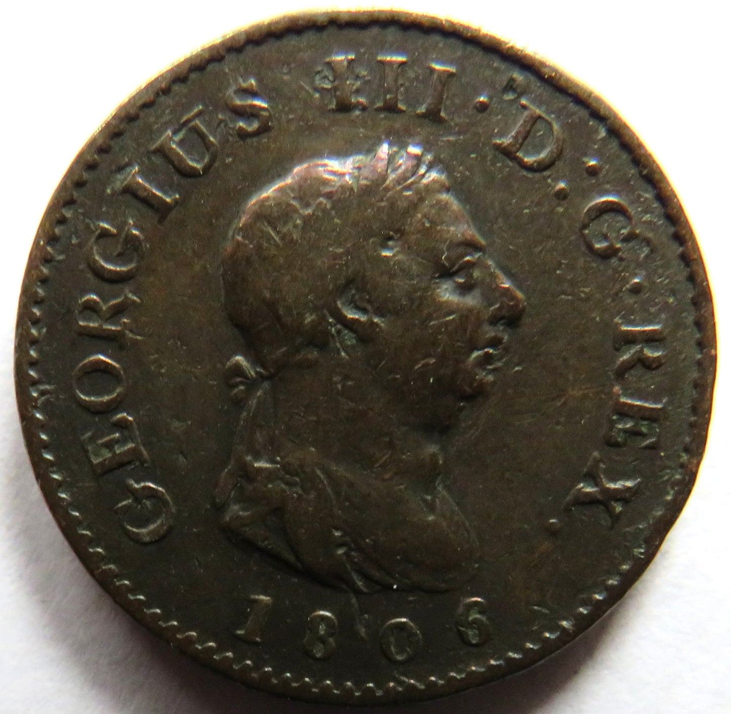 1806 King George III Farthing Coin - Great Britain