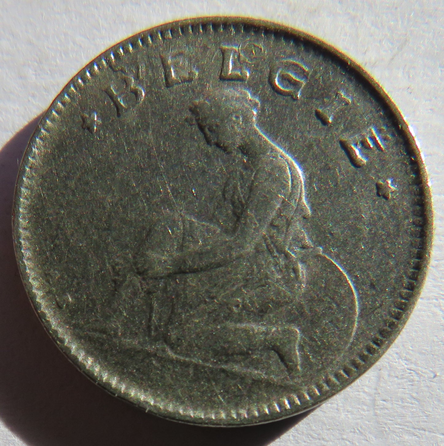 1928 Belgium 50 Centimes Coin