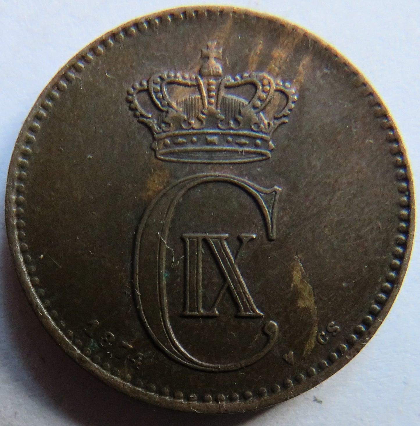 1874 Demark 2 Ore Coin
