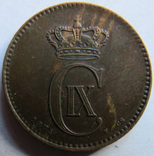 Load image into Gallery viewer, 1874 Demark 2 Ore Coin
