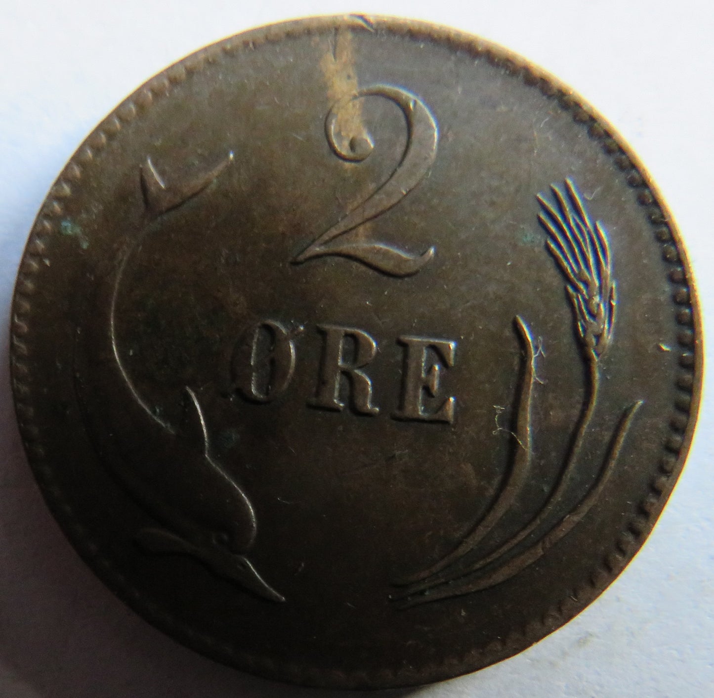 1874 Demark 2 Ore Coin