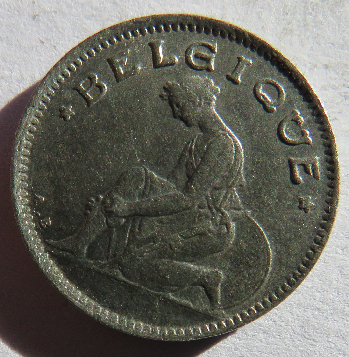 1928 Belgium 50 Centimes Coin