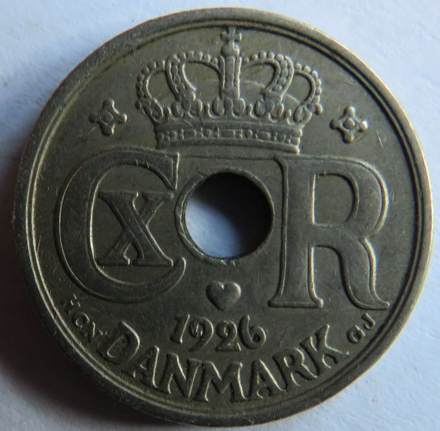 1926 Denmark 10 Ore Coin