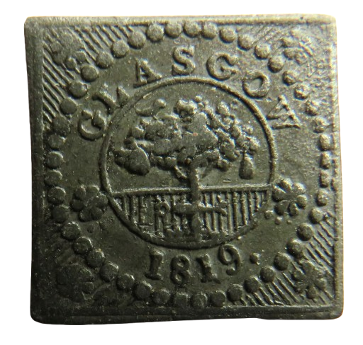 1819 Glasgow Scottish Church Communion Token
