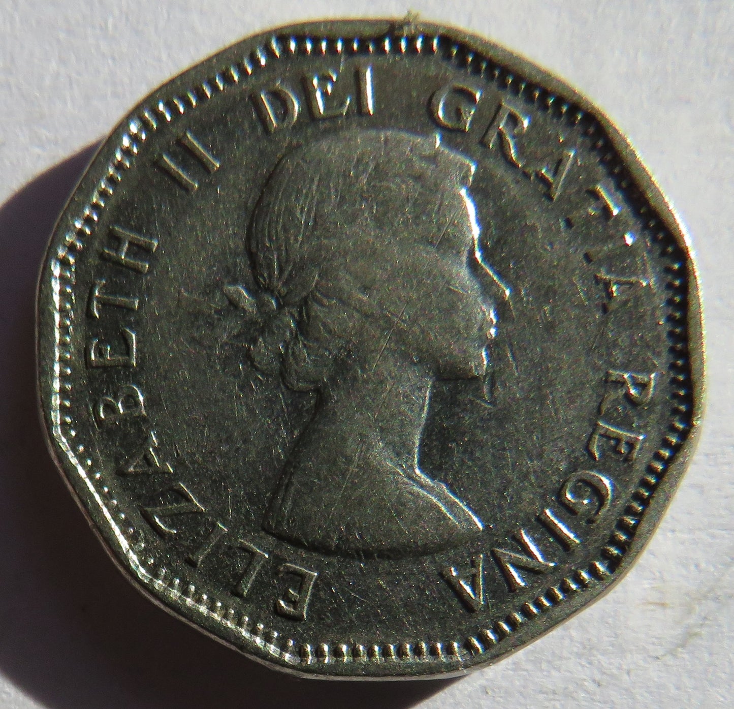 1959 Queen Elizabeth II Canada 5 Cents Coin
