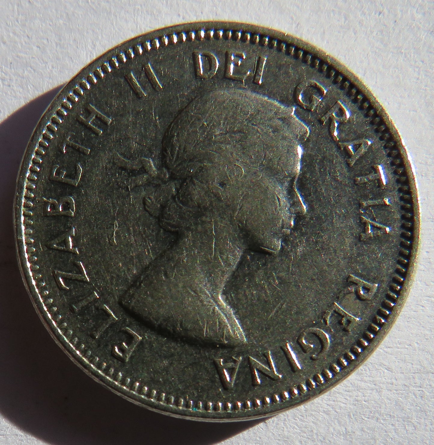 1964 Queen Elizabeth II Canada 5 Cents Coin