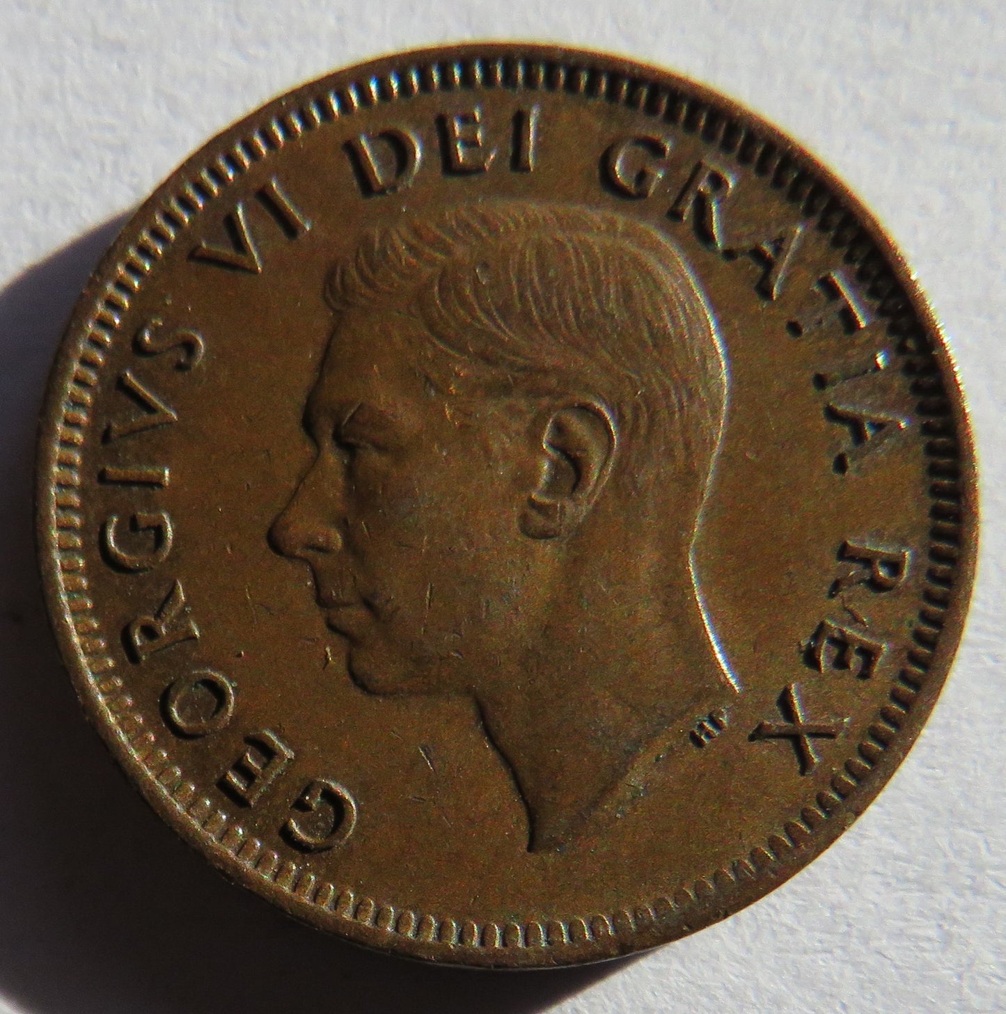 1952 King George VI Canada One Cent Coin