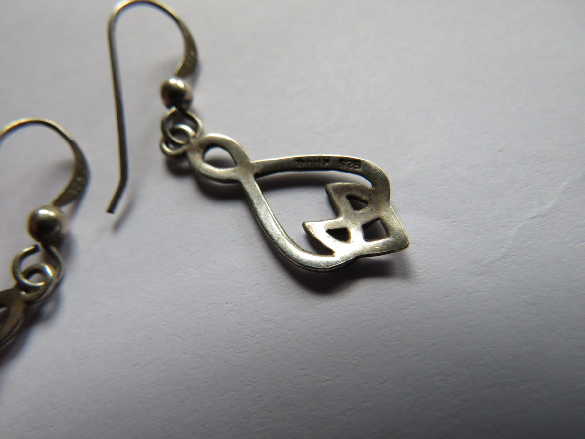 Pair of Ladies Sterling Silver Drop Earrings By Kit Heath