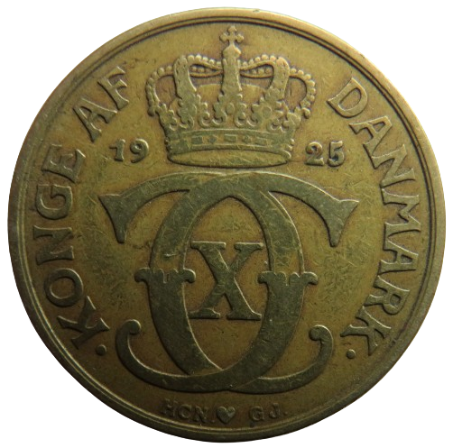 1925 Denmark 2 Kroner Coin