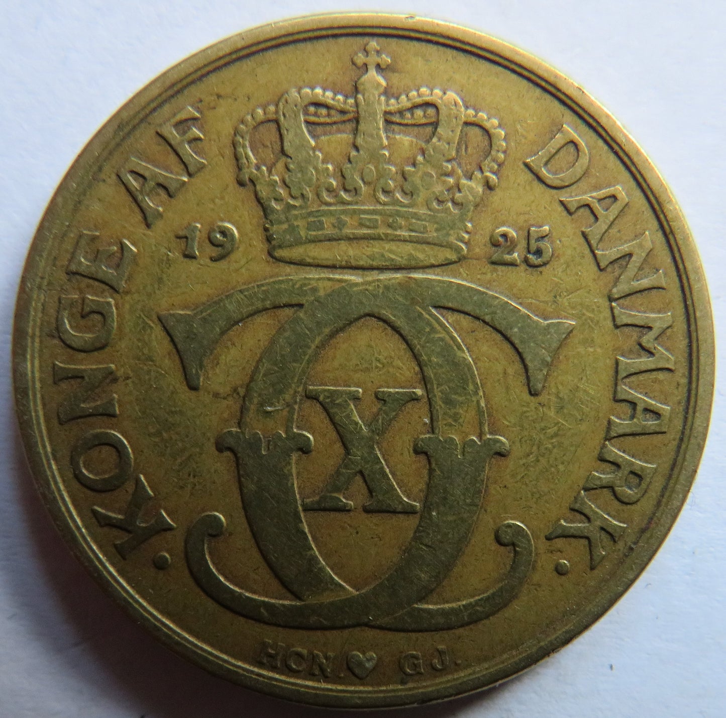 1925 Denmark 2 Kroner Coin