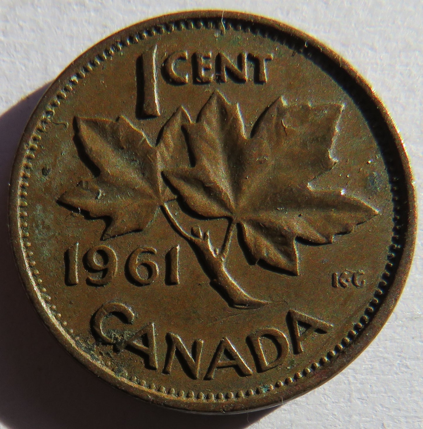 1961 Queen Elizabeth II Canada One Cent Coin