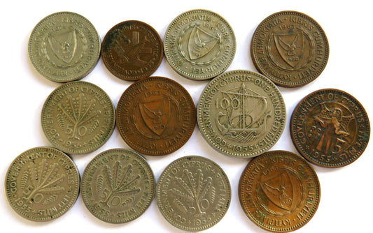 A Small Collection of Old Coins From Cyprus