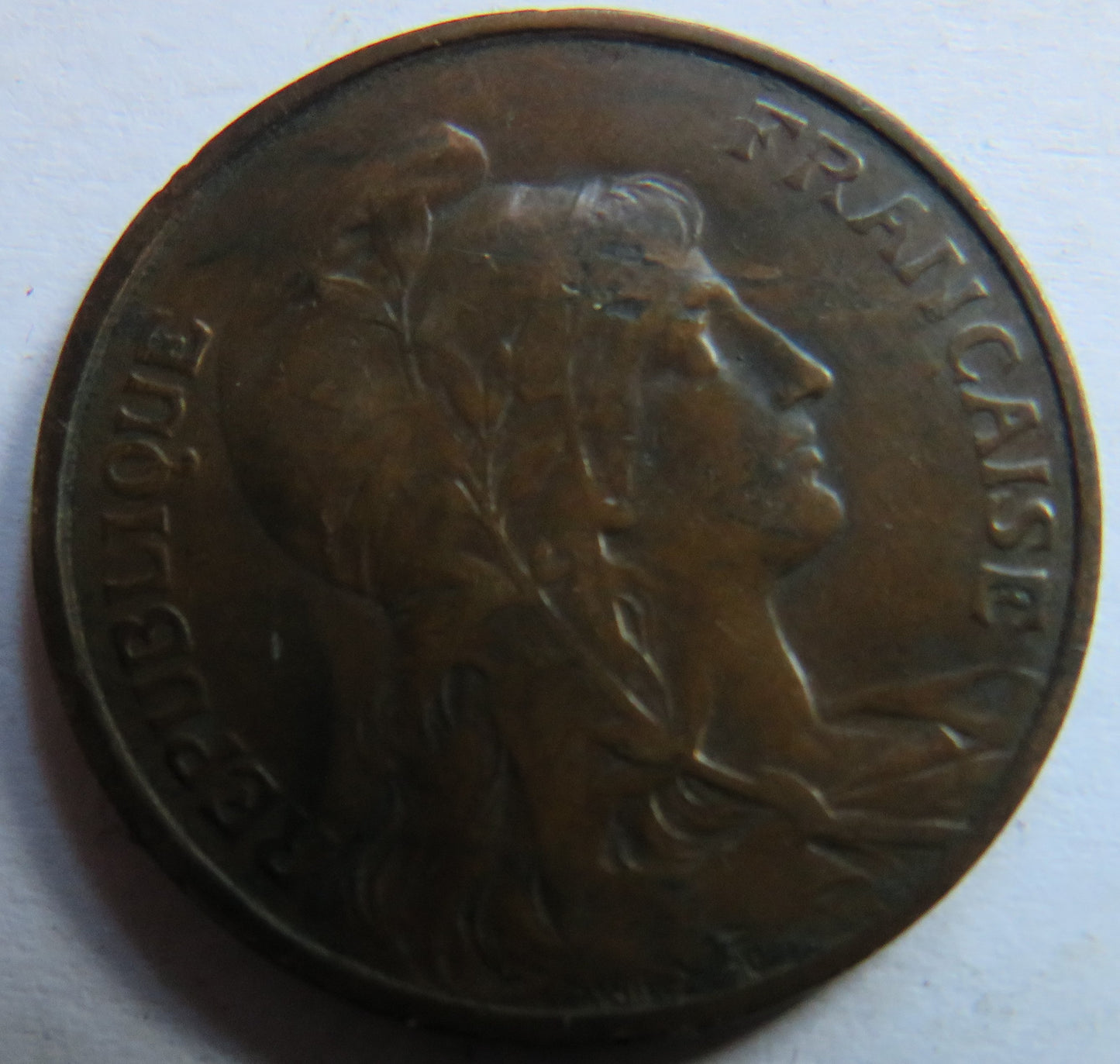 1912 France 5 Centimes Coin
