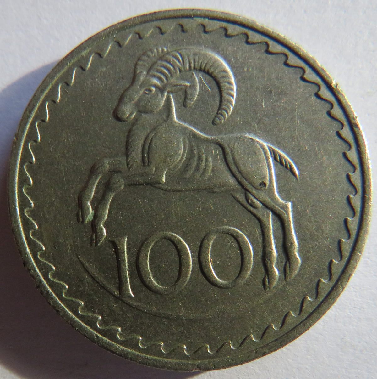 1977 Queen Elizabeth II Cyprus 100 Mils Coin image 3