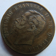 Load image into Gallery viewer, 1866 Italy 10 Centesimi Coin
