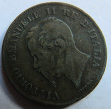 Load image into Gallery viewer, 1861 Italy 5 Centesimi Coin
