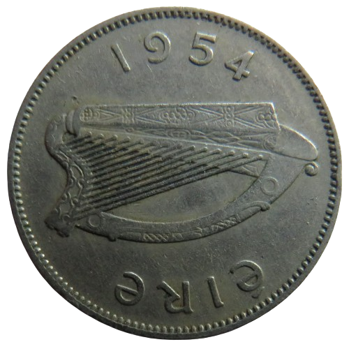 1954 Ireland Eire One Shilling Coin