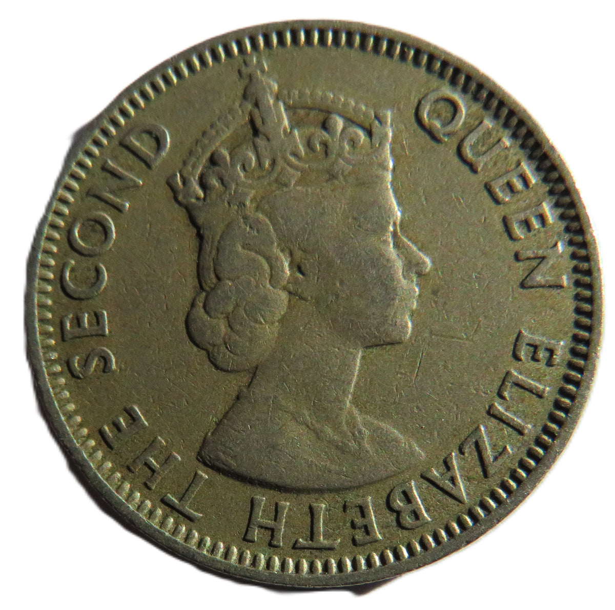 1955 Queen Elizabeth II Cyprus 50 Mils Coin