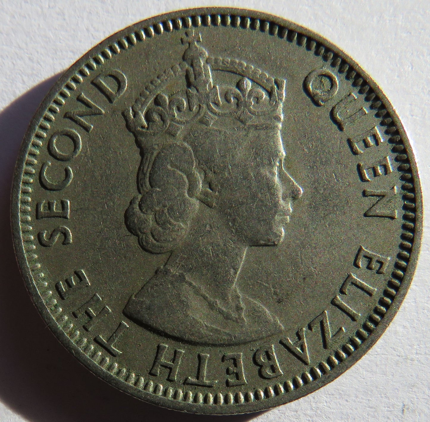 1955 Queen Elizabeth II Cyprus 50 Mils Coin