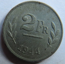 Load image into Gallery viewer, 1944 Belgium 2 Francs Coin
