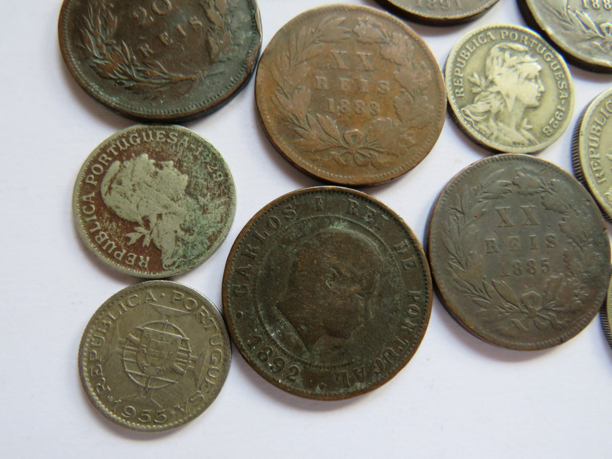 A Small Collection of Old Coins From Portugal image 2