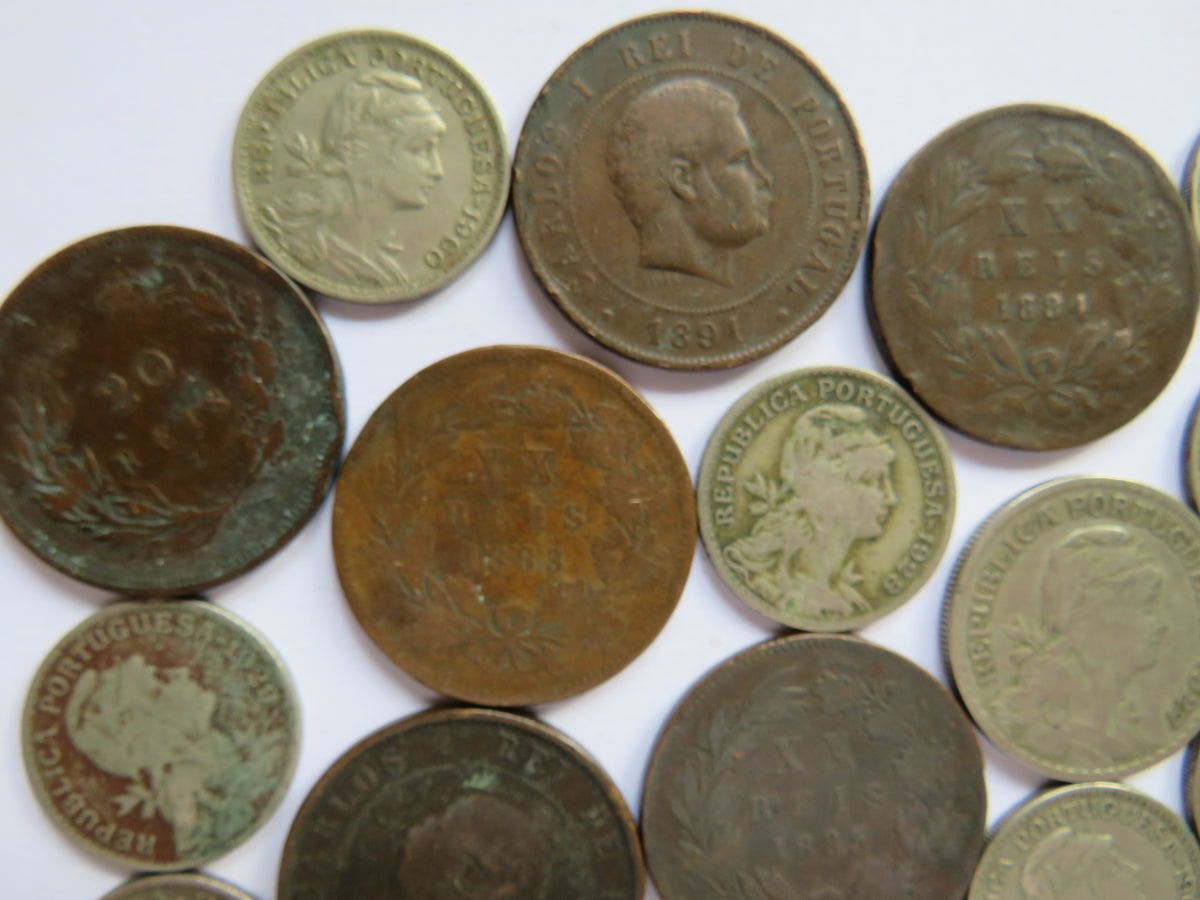 A Small Collection of Old Coins From Portugal image 3