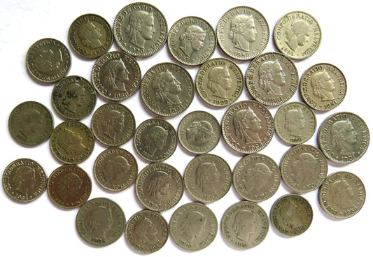 A Small Collection of Old Coins From Switzerland
