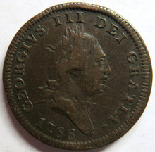 Load image into Gallery viewer, 1786 King George III Isle of Man One Penny Coin
